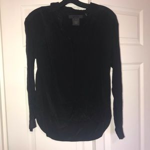 Miss Wu by Jason Wu 100% black silk blouse